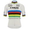 Completo Maglia + Pantaloncino con bretelle 2022 Trek Factory Racing XC Campione Del Mondo Manica Corta Bianco Multicolore